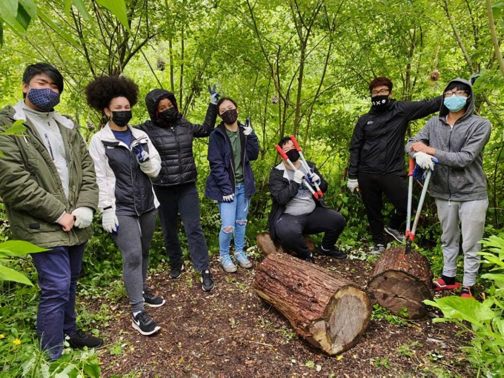 group of students in an outdoor setting